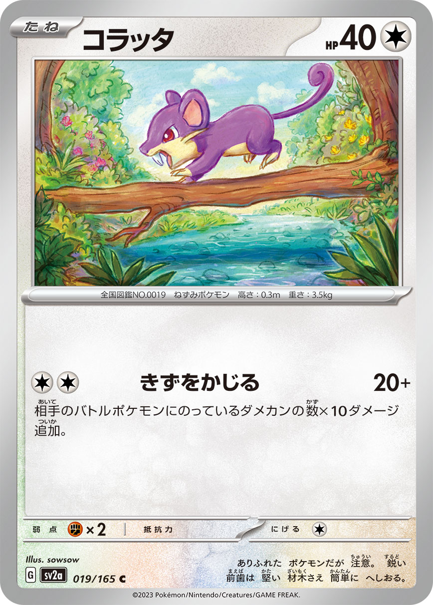 SV2A-019 - Rattata - C - Japanese Ver. - Pokemon 151 - Solaris Japan SV2A-019 - Rattata - C - Japanese Ver. - Pokemon 151 - Solaris Japan