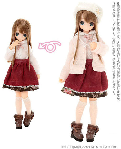 Picco Neemo Wear 1/12 Romantic Girly! Side Ribbon Boots Brown (DOLL ACCESSORY)
