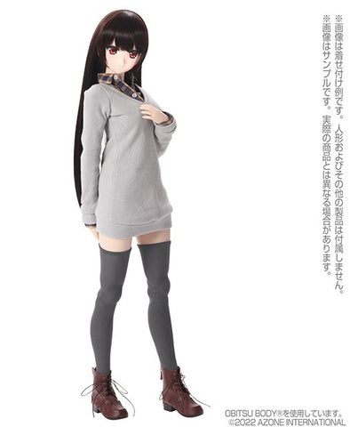 1/3 Scale AZO2 Natural V-neck Sweater Light Gray (DOLL ACCESSORY)
