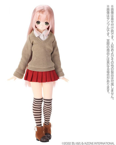 1/6 Pure Neemo Wear PNM Natural V-neck Sweater Brown (DOLL ACCESSORY)