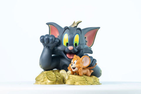 Tom and Jerry - Mini Bust: Tom and Jerry Maneki Neko (Lights Off Color)