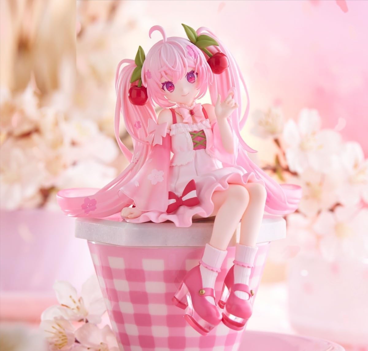 miku pink dress Sakura Miku AMP+ Figure (Sakura Dress Ver.)