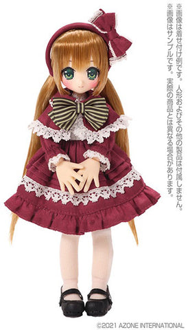 Picco Neemo Wear 1/12 Picco P Rosetta One-piece Dress set Bordeaux (DOLL ACCESSORY)
