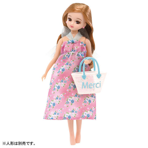 Licca-chan LW-13 Gingham Checker & Flower Swimsuit Set