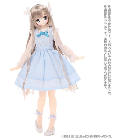 1/6 Pure Neemo Wear PNS Dot Tulle Ribbon Socks B set White, Alice Blue (DOLL ACCESSORY)