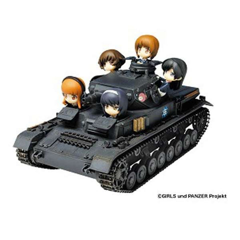 Girls und Panzer - Girls und Panzer der Film - PzKpfw.IV Ausf.D - 1/35 - Team Ankou w/Deformed Team Ankou (Panzer Jacket Ver.) (Platz)