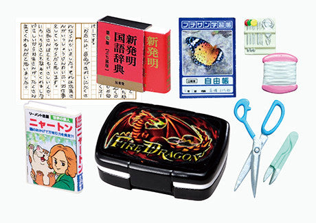 Miniature - My Childhood Room - Puchi Sample Series - Pencil Case - Sewing Box - Game Console - Bed -  Plastic Model - School Bag - Scooter - Telescope (Re-Ment)
