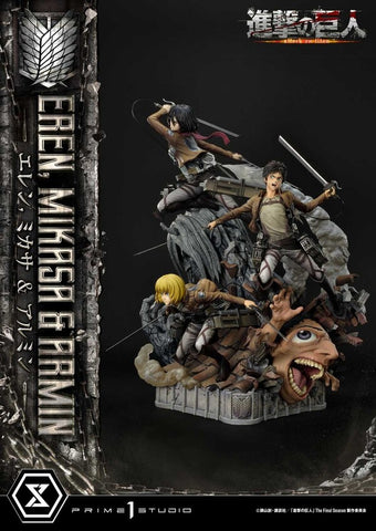 Shingeki no Kyojin - Armin Arlert - Eren Yeager - Mikasa Ackerman - Ultimate Premium Masterline UPMAOT-01 - 1/4 (Prime 1 Studio)