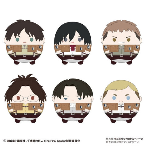 Shingeki no Kyojin - Fuwa Kororin - Plush Mascot - Shingeki no Kyojin Fuwa Kororin 2 - Set Of 6 (Max Limited, Takara Tomy A.R.T.S)