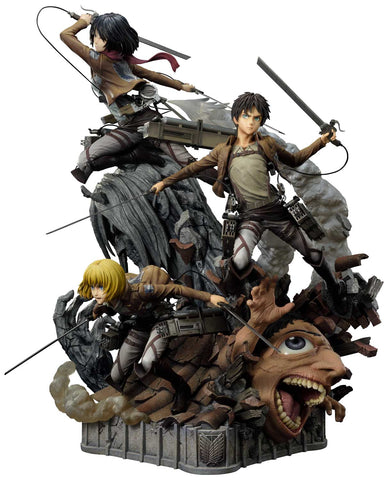 Shingeki no Kyojin - Armin Arlert - Eren Yeager - Mikasa Ackerman - Ultimate Premium Masterline UPMAOT-01DX - 1/4 - DX Version (Prime 1 Studio)