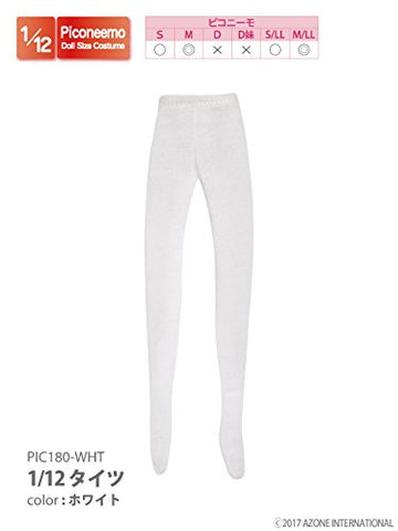 Doll Clothes - Picconeemo Costume - Tights - 1/12 - White (Azone)
