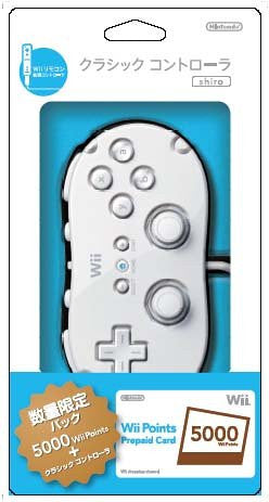 Wii Points Prepaid Card (5000 Wii Points / for Japanese network only) +  Wii Classic Controller