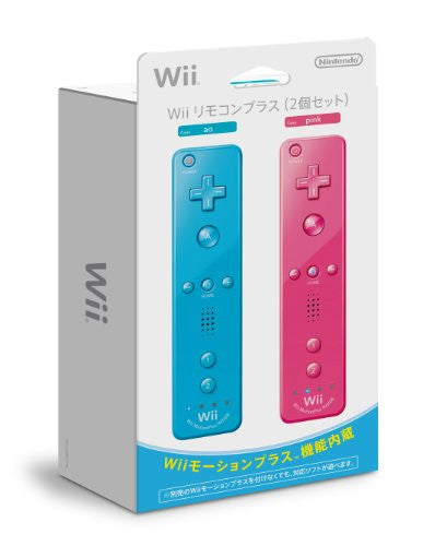 Wii Remote Plus Control Set (Blue & Pink) - Solaris Japan