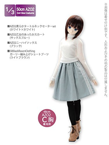 Doll Clothes - 50cm Collection - Otome no Warm Skirt - 1/3 - Sax Blue (Azone)