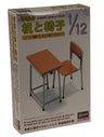1/12 Posable Figure Accessory - School Desks and Chairs - 1/12 (Hasegawa)