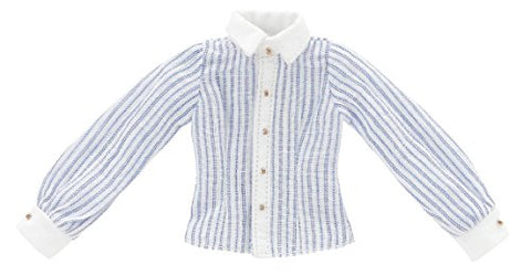 Doll Clothes - Komorebi Mori no Oyofukuya-san - Pureneemo Original Costume - PureNeemo XS Size Costume - Pink Stripe Collar Separated Shirt - 1/6 - Sax Stripe (Azone)