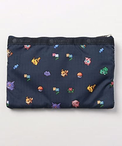 Pokémon - 3-Zip Cosmetic Pouch - Pokemon and Flowers (Pokémon Center, LeSportsac)