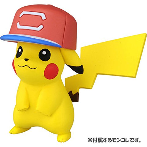 Pocket Monsters Sun & Moon - Pikachu - Moncolle Ex S - Monster Collection - Satoshi's Pikachu (Alola Cap) (Takara Tomy)