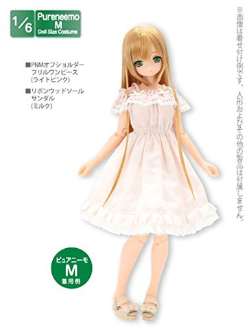 Doll Clothes - Pureneemo Original Costume - PureNeemo S Size Costume - Off Shoulder Frill One-piece - 1/6 - Light Pink (Azone)
