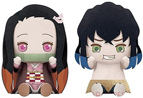 Kimetsu no Yaiba - Kamado Nezuko - Hashibira Inosuke - Dekkai Pofutto Nuigurumi - Kimetsu no Yaiba Dekkai Pofutto Nuigurumi -Kamado Nezuko・Hashibira Inosuke Unmasked (Bandai Spirits)