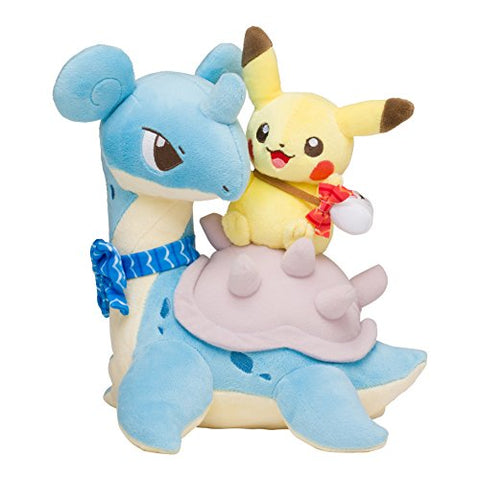 Pocket Monsters - Laplace - Pikachu - Riding on Laplace - Pokécen Plush