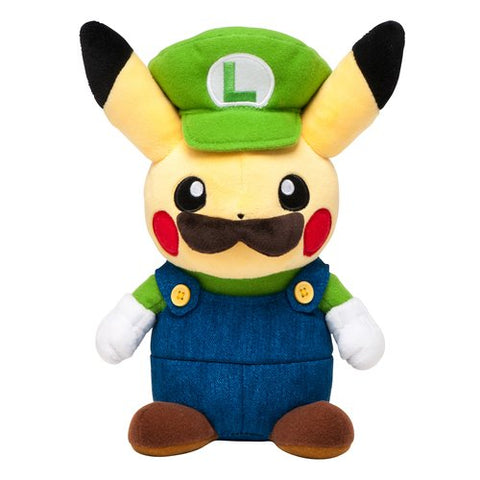 Pocket Monsters - Pokemon Center Original - Mario Pikachu - Plush Luigi Pikachu