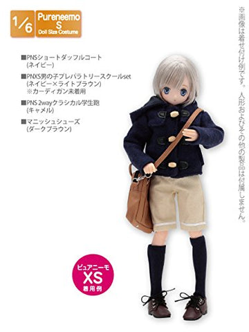 Pureneemo Original Costume - PureNeemo S Size Costume - Doll Clothes - Short Duffel Coat - 1/6 - Navy (Azone)
