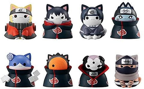 Naruto Shippuuden - Mega Cat Project - Nyaruto! Naruto Shippuuden “Akatsuki” to Zenmen Taiketsu! Konohagakure no Sato no Koubou-hen! - Set Of 8 (MegaHouse)