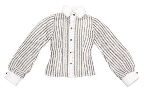 Doll Clothes - Komorebi Mori no Oyofukuya-san - Pureneemo Original Costume - PureNeemo XS Size Costume - Pink Stripe Collar Separated Shirt - 1/6 - Brown Stripe (Azone)