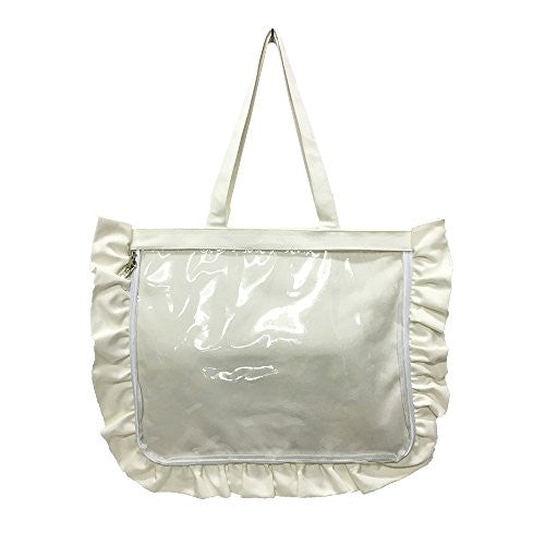 Ita Bag Clear Tote Bag Frills White