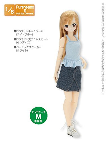 Doll Clothes - Pureneemo Original Costume - PureNeemo S Size Costume - Frill Camisole - 1/6 - Light Blue (Azone)