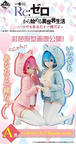 Re:Zero kara Hajimeru Isekai Seikatsu - Ram - Rem - Ichiban Kuji - Ichiban Kuji Re:Zero kara Hajimeru Isekai Seikatsu - Itsu demo Anata to Isshodayo - A Prize - Nyanko Mode