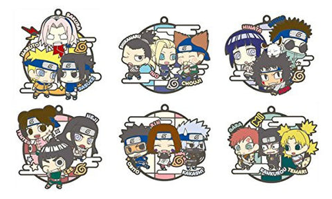 Naruto - Akimichi Choji - Nara Shikamaru - Yamanaka Ino - Rubber Mascot - Rubber Mascot Buddy Colle Naruto Shippuden Three Man Cell Dattebayo! Hen - Rubber Strap - 2022 Re-release (MegaHouse)
