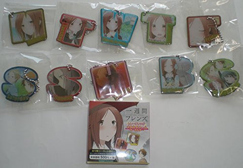 Isshuukan Friends. - Fujimiya Kaori - Yamagishi Saki - Isshuukan Friends Trading Metal Charm Keychain - Keyholder - Metal Charm - Wednesday (Proof)