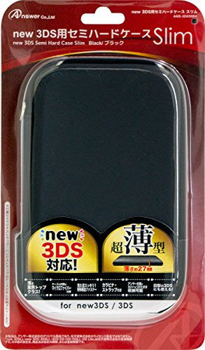 sa_na3ケース Semi Hard Case Slim for New 3DS (Black) - Solaris Japan