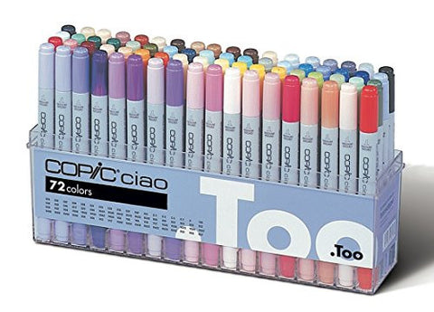 Copic Premium Artist Markers - 72 color Set A - Intermediate Level