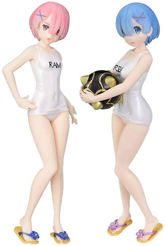 Re:Zero kara Hajimeru Isekai Seikatsu - Ram & Rem- PM Figure - WF Limited, Private-Beach Ver. (SEGA)