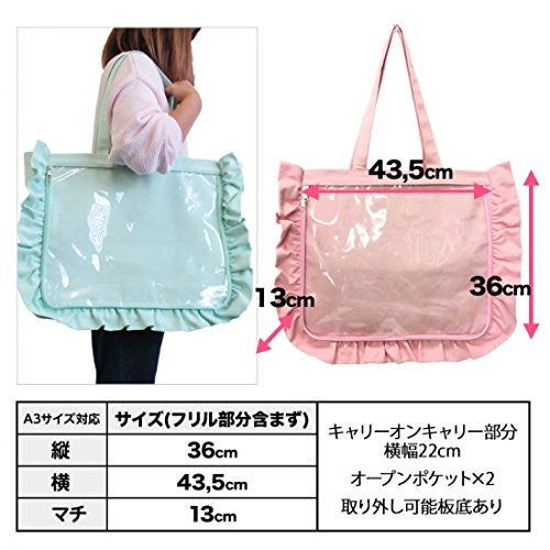 Ita Bag - Clear Tote Bag - Frills - White - Solaris Japan