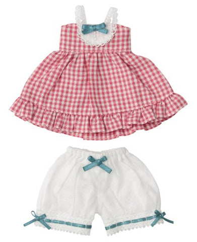 Doll Clothes - KIKIPOP! - Kinoko Planet - Gingham☆Baby Doll Set - Strawberry (Azone)