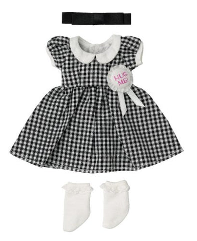 Doll Clothes - KIKIPOP! - Kinoko Planet - Hug Me! Rosette One-piece Set - Black Check (Azone)