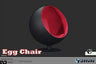 1/6 Rotate Egg Chair (Black) (ZY15-29C)