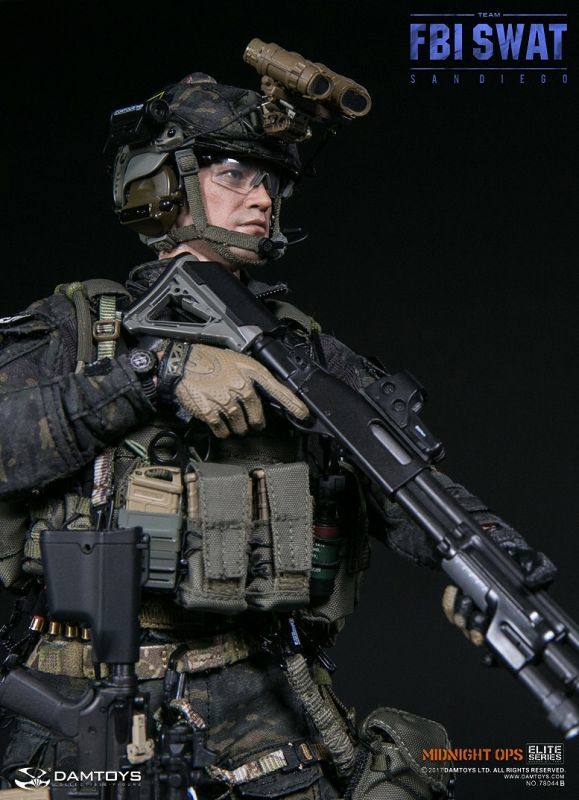 1/6 Elite Series FBI SWAT Team Agent San Diego Midnight OPS