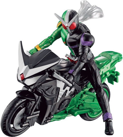 Kamen Rider W - Kamen Rider Double Cyclone Joker - Rider Kick's Figure - RKF Legend Rider Series - & Hardboilder (Bandai)