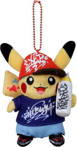 Pokémon - Pokémon Center Shibuya Graffiti Artist Pikachu Plush Keychain (Pokémon Center)