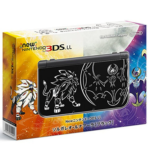 New Nintendo 3DS LL Solgaleo & Lunaala Black - Moon Set (incl. Pouch)