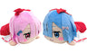 Re:Zero kara Hajimeru Isekai Seikatsu - Rem - Ram - Nesoberi Nuigurumi - Shrine Maiden Ver. - Set of 2 Plushies (SEGA)