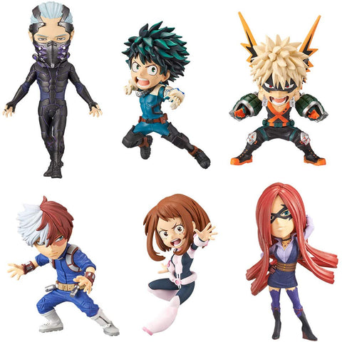 Boku no Hero Academia: The Movie Heroes Rising - Nine - Midoriya Izuku - Bakugo Katsuki - Todoroki Shoto - Uraraka Ochaco - Slice - World Collectible Figure - Set of 6 Figures (Banpresto)