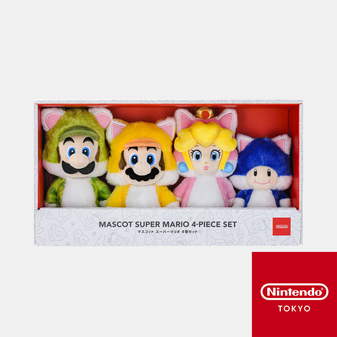 Super Mario - Cat Power Up Plushie - 4 Piece Set - Nintendo Tokyo