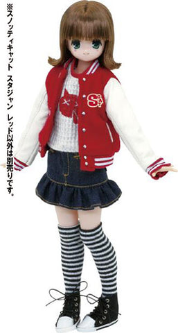 25cm Pure Neemo (PN) Original Dress - Snotty Cat Stadium Jacket Red (DOLL ACCESSORY)