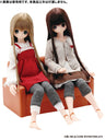 1/6 Sized Doll Furniture - Soft Vinyl Sofa (For 2 People) Brown (DOLL ACCESSORY)